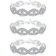 3PCS Bridal Wedding Bracelets Set Made With Clear Crystals Sets For Women Or Bridesmaids